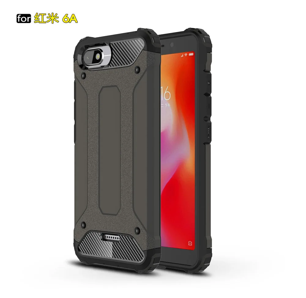 Противоударный чехол-броня Coque 5.45For Xiaomi Redmi 6A чехол для Xiaomi Redmi 6A Redmi6A телефона чехол-лента на заднюю панель - Цвет: Bronze