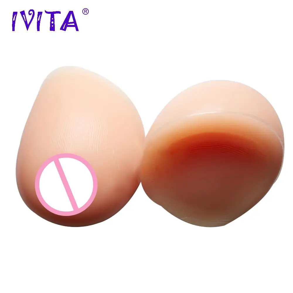 

IVITA 600g Top Quality Silicone Breast Forms For Women Artificial Prosthesis Fake Boobs Mastectomy Enhancer Silicone Breasts