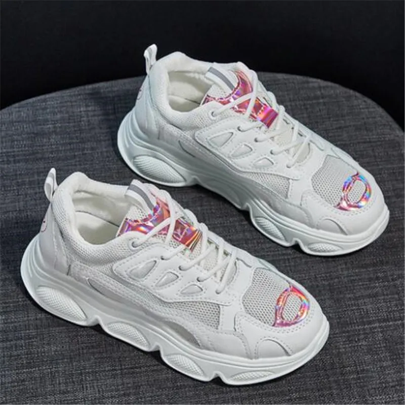 

DIWEINI 2019 Spring New Women Casual Shoes Mesh Comfortable breathable Platform Woman Sneakers Ladies Trainers chaussure C08
