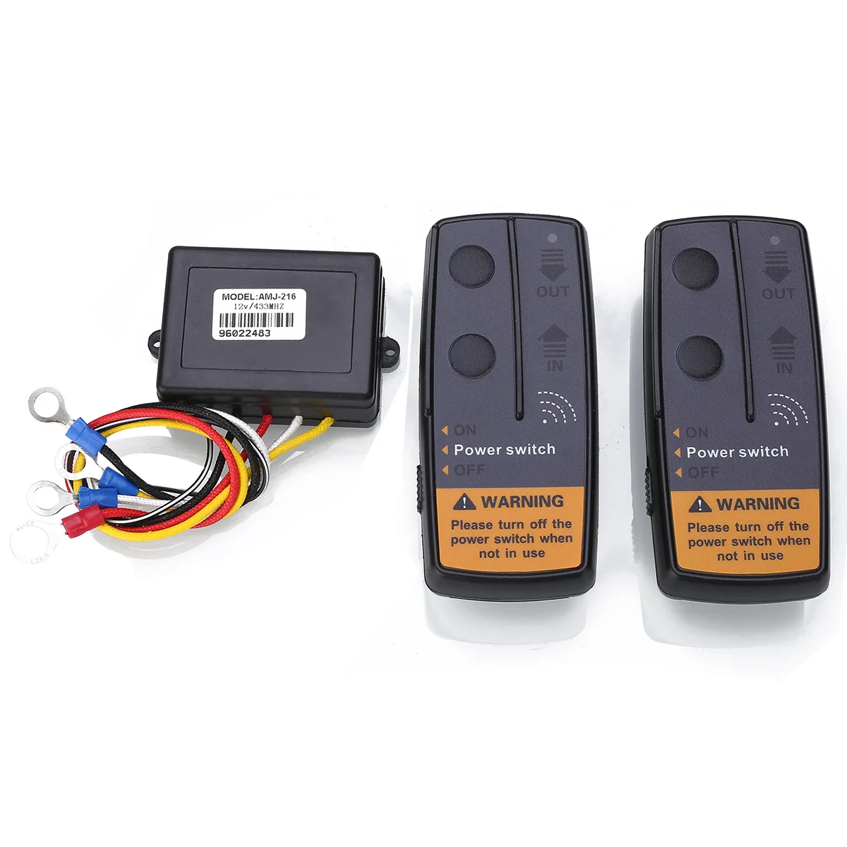2.4G 12V Car Wireless Winch Electric Remote Control 2 Manual Matched Transmitter Kits Set For Trailer Truck