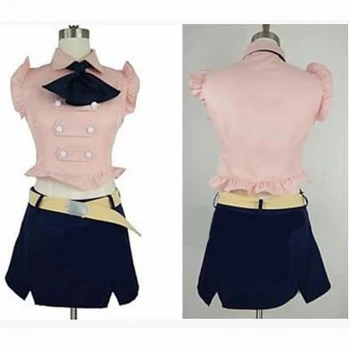 

New Arrival Mini Skirt The Seven Deadly Sins Elizabeth Liones Cosplay Costume Sexy Dress Pink Sleeveless Shirt Skirt and Belt