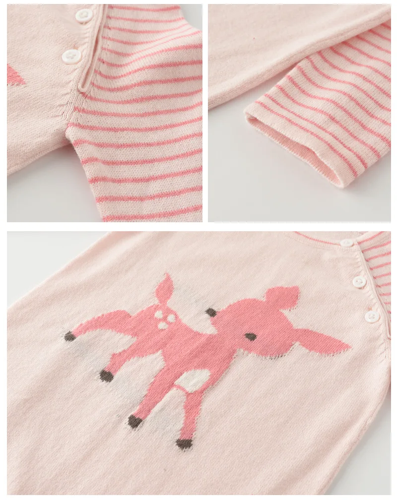 Kid Baby Girl Overalls cartoon deer pattern Jumpsuit Knitted Romper Long sleeve Pants Outfit Clothes 2018 NEW autumn Christmas (14)