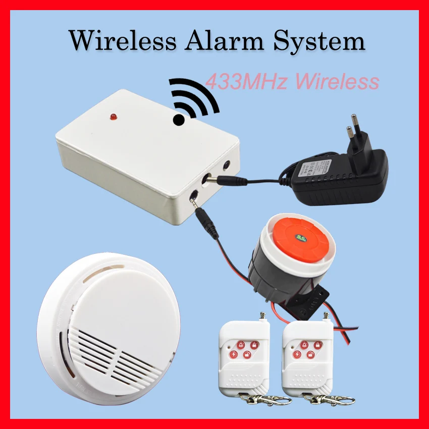 Big Promotions Wireless Smoke Detector Fire Alarm Wireless Alarm System