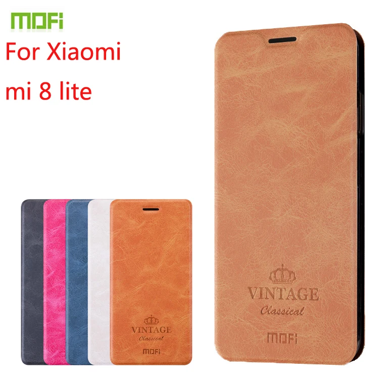 Чехол для xiaomi mi 8 lite 6 26 '' Оригинальный чехол-книжка MOFI кожаный чехол-подставка