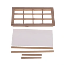 1:12 кукольный домик 12-панели деревянная рамка окна миниатюрные кукольные аксессуары для домиков для детей Детские игрушки Сделай Сам Gifts-m15