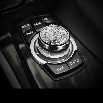 

Zinc Alloy Silver Gold Diamond Style Center Button Cover Trim For BMW X1 E84 10-15 & X3 F25 11-14 & X5 E70 11-13 & X6 E71 13-14