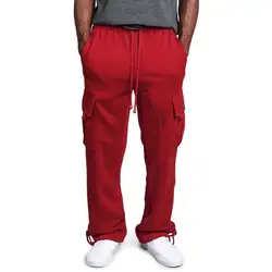 Повседневное Спортивная Одежда Пот Штаны бегунов свободные карман одежда для брюк Для мужчин бедра поп-брюки Pantalon Chandal Hombre 20