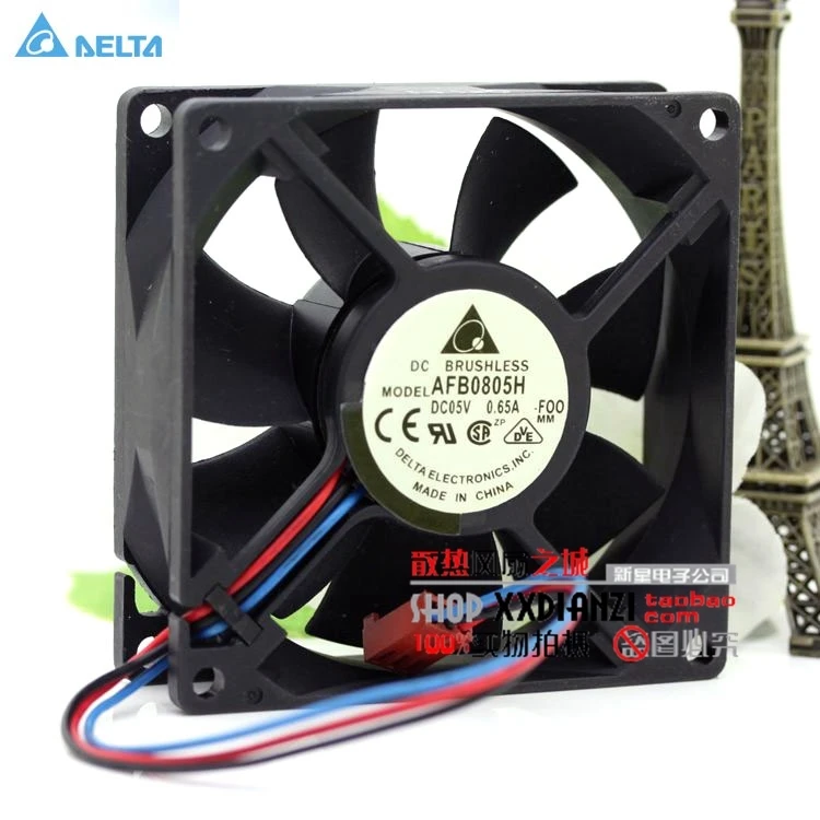 

for delta AFB0805H 8025 5V 8CM double ball-bearing 35.31CFM 3000RPM axial cooling fan