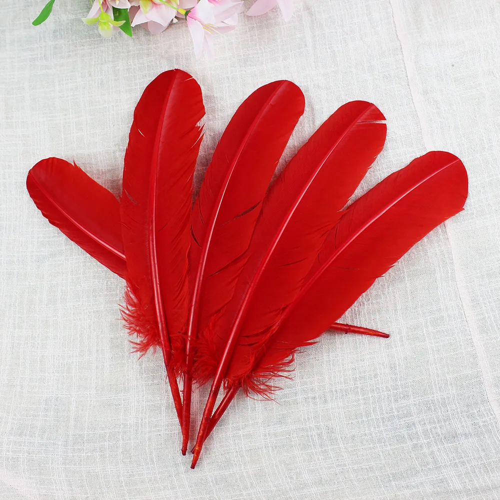 Free shipping 100 pcs wholesale 25 30cm red color real natural turkey