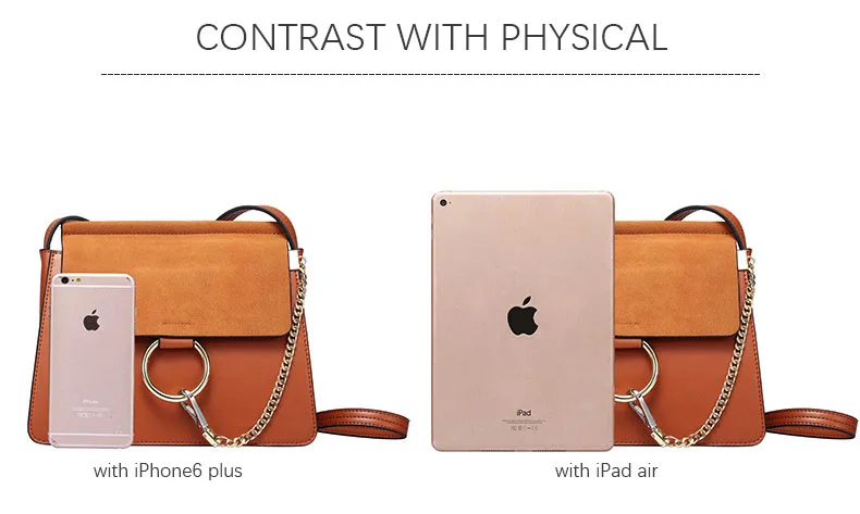 100% Genuine Leather Women Shoulder Bags Famous Brand Metal Ring Chains Women Crossbody Bags Retro Natural Leather Lady Handbag (9)
