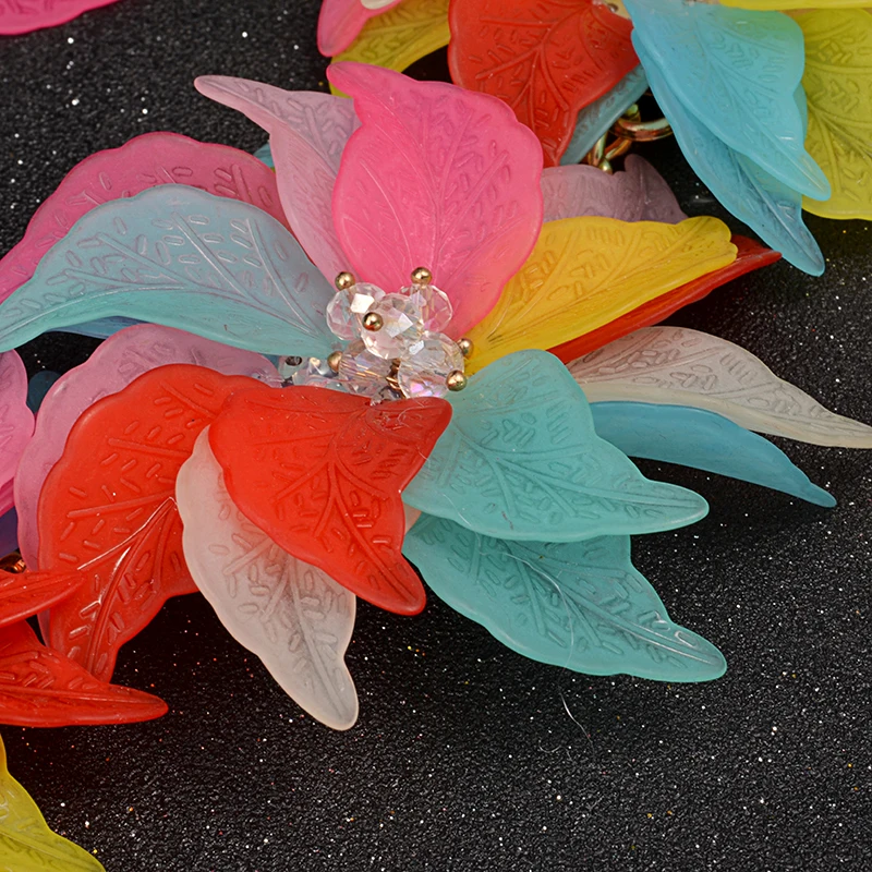UDDEIN, карамельный цвет, акриловый кристалл, цветок, ожерелье для женщин, Свадебные Ювелирные наборы, для невесты, массивное ожерелье и кулон, воротник