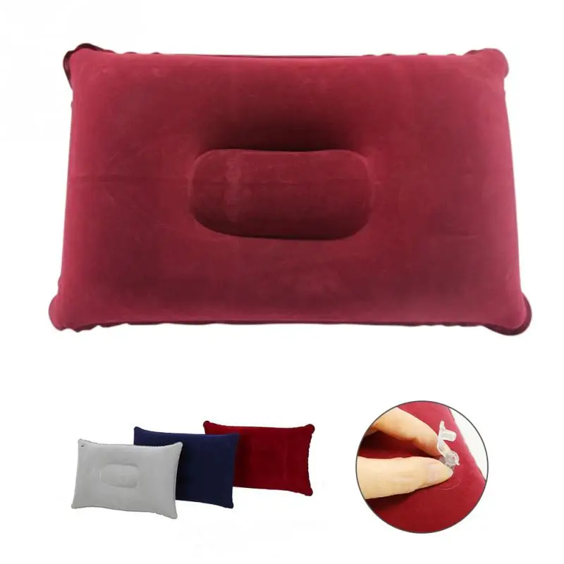 3 Colors Portable Size Airplane Inflatable Pillow Travel Accessories