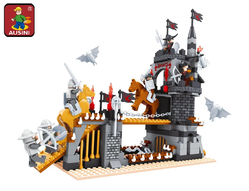 

A Model Compatible with A27701 459pcs Medieval Castle Models Building Kits Blocks Toys Hobby Hobbies For Boys Girls