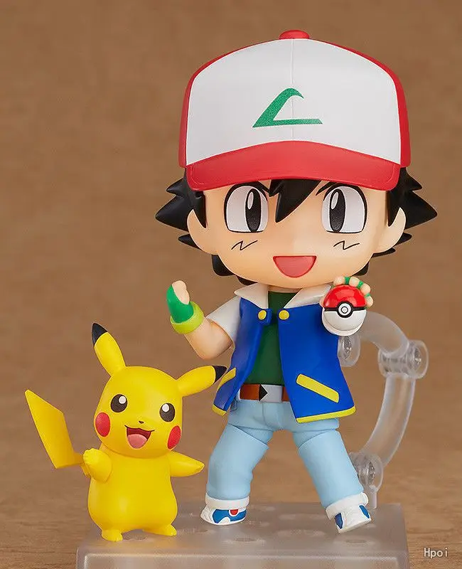 Дешево Huong аниме Рисунок 10 см Nendoroid в версии Пикачу Ash Ketchum #800 ПВХ фигурку Коллекционная модель игрушки подарок