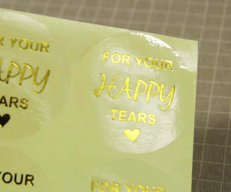 Для ваших счастливых слез печать на заказ наклейки этикетки свадебные наклейки персонализированный логотип прозрачный клей подарок украшение