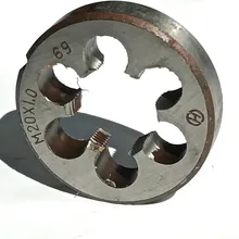 O envio gratuito de 1 PC Metric mão esquerda die manual M20 * 1.0/1.5/2.0/2.5mm para enfiar ferro peças de metal de cobre de alumínio