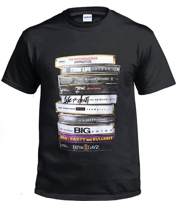 

Biggie 2Pac Tapes Notorious BIG Tupac Legend black Men T-shirt