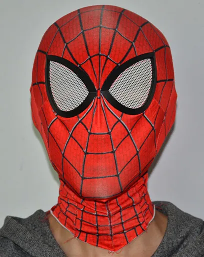 

High-quality Cosplay Spiderman Faceshell and Spider-Man Masks Halloween Gift Spiderman costume props fabric mask