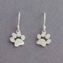 1 пара серебряные серьги Товары для кошек и Товары для собак лапы печати серьги Для женщин животных ювелирных изделий orecchino Stampa зампа