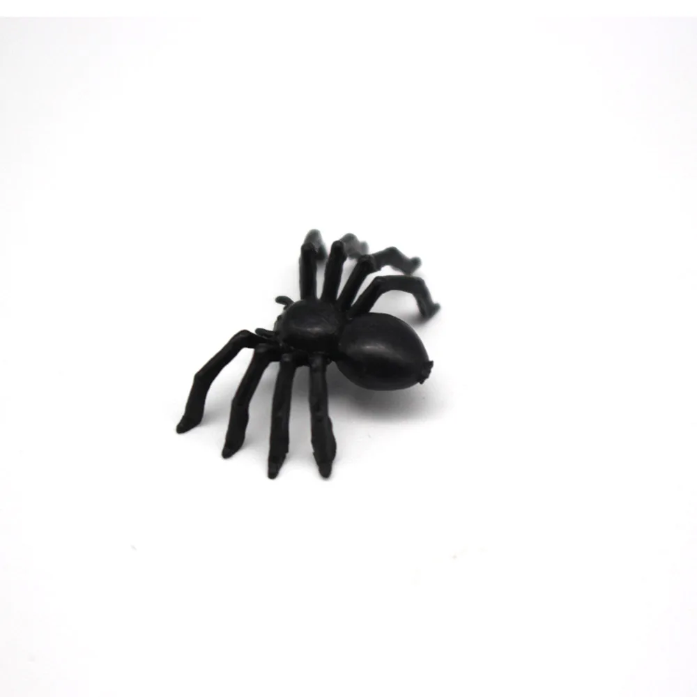 50 шт. Новая мода пластик черный паук трюк игрушка Хэллоуин дом с привидениями реквизит украшения Рождество подарок на день детей