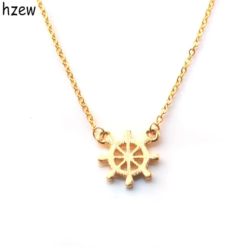 Hzew Boho za подвеска в форме руля для ожерелья ожерелье модное со штурвалом женщин 2015