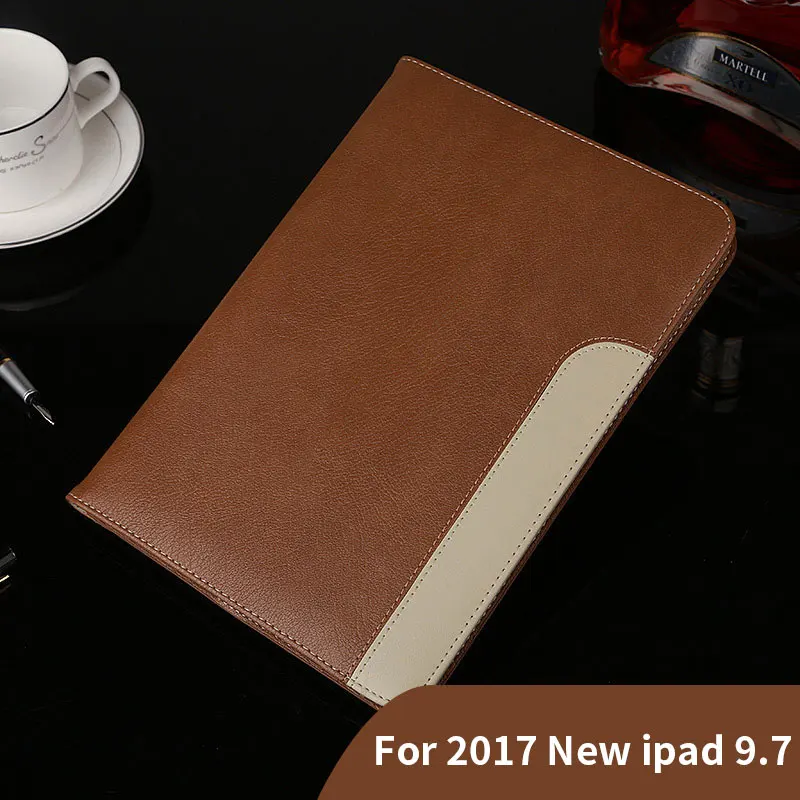 Дюймов для iPad pro 10,5 12,9 дюймов роскошный стенд чехол для IPAD 9,7 Чехол ручной держатель ремень бизнес книга раскладушка Fundas - Цвет: For new ipad-03