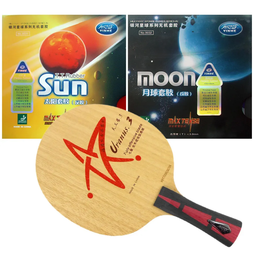 Pro Table Tennis Combo Paddle Racket Yinhe Uranus.3 + Sun Factory Tuned