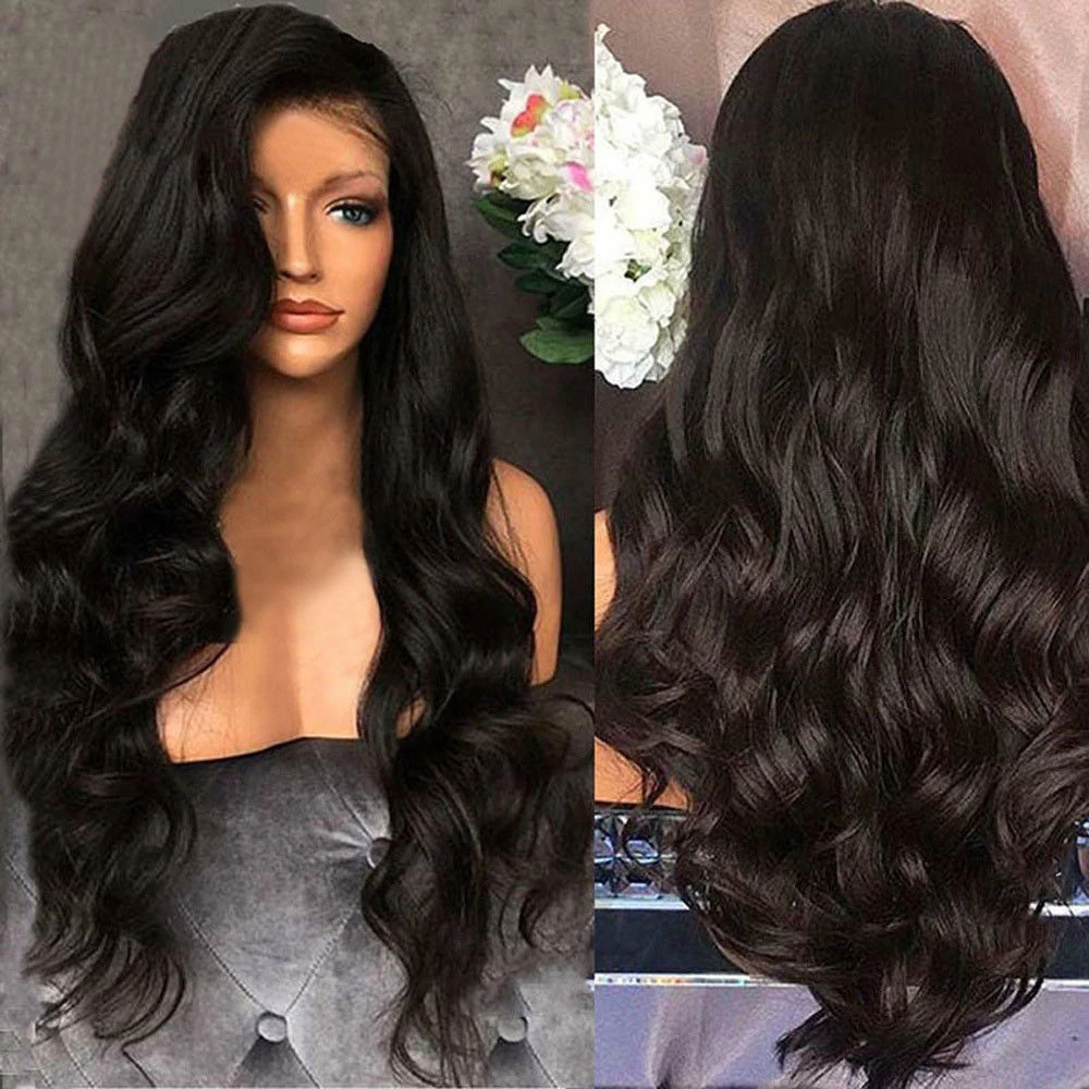 

Women Curly Hair Wig Black Curly Wavy Brazilian Remy Human Hair Body Wave Lace Front Human Hair Wigs Party Hair Accessories