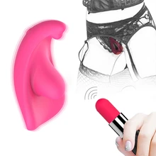 Panties Wearable Butterfly Dildo Vibrator USB Rechargeable Masturbator Clitoris Stimulator Massage Adult Sex Toys For Woman Men