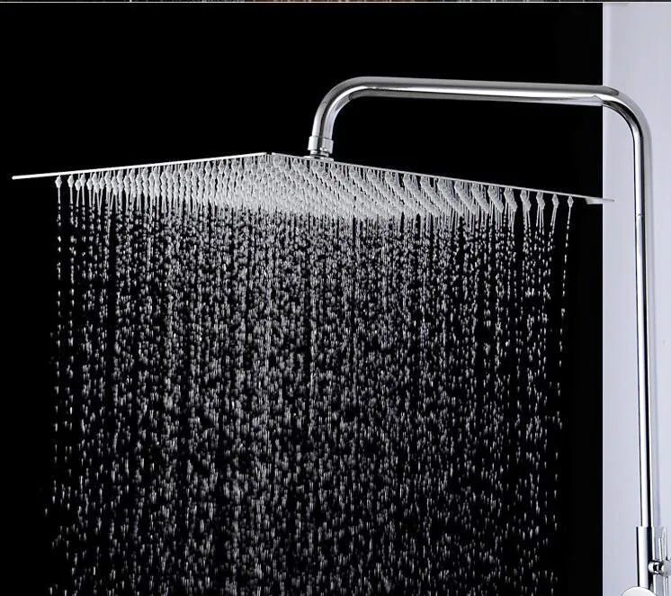 

16 inch Luxury Square Stainless Steel Ceiling Rainfall Shower Head (40*40cm), Chrome 03-207