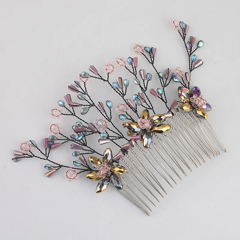 Colorful Crystal Hair Comb (4)