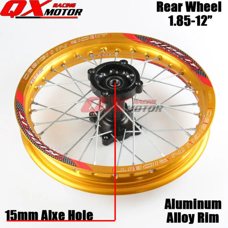 Dirt Bike Alloy 1.85x12"inch Rear Wheels For KAYO BSE Apollo Xmotos