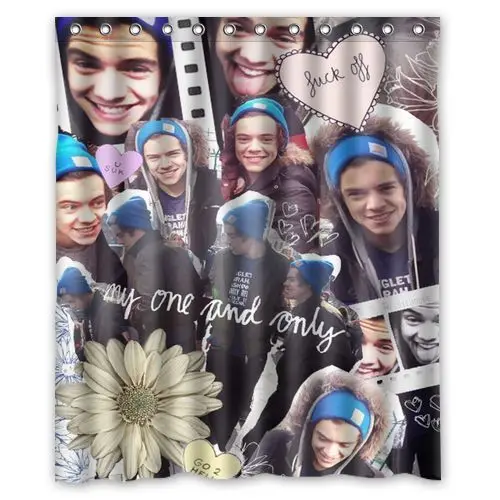 New Harry Styles One Direction Collage Waterproof Shower Curtain 60&quot x 72&quot Free Shipping | Дом и сад