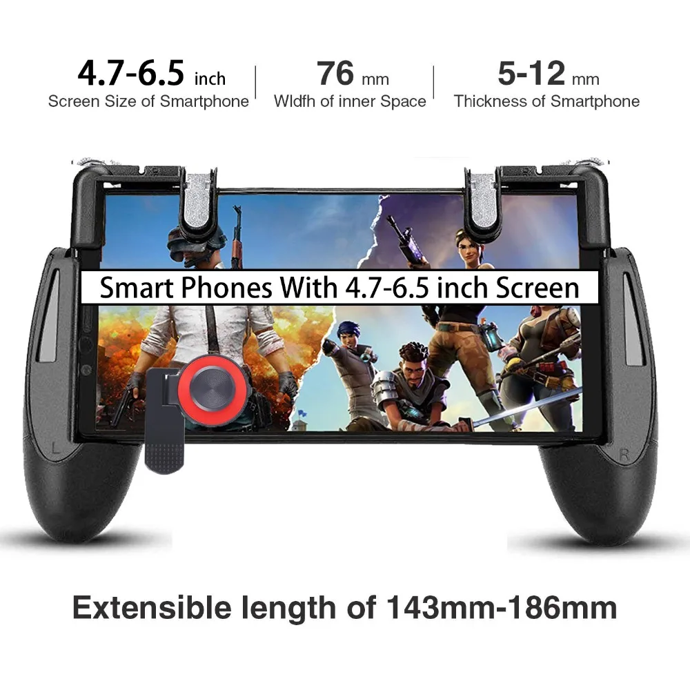 Zorx Gamepad For Knives Out PUBG Mobile Phone Shoot Game Controller l1r1 Shooter Trigger Fire Button 3 in 1 For iOS Android