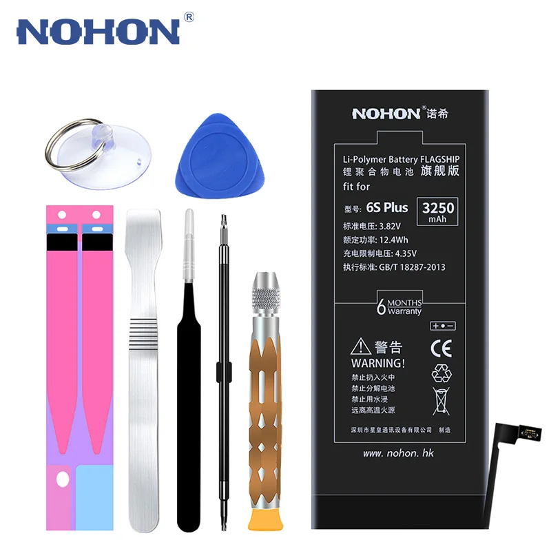 

Original NOHON Battery For iPhone 6 6S 7 8 Plus 6Plus 6SPlus 7Plus 8Plus Bateria High Capacity Replacement Batteria + Free Tools