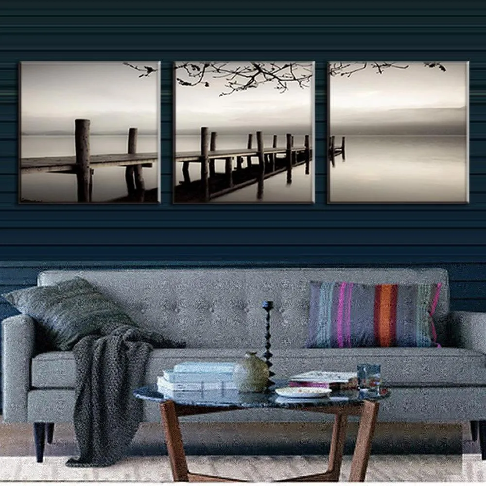 2016-New-3-Pcs-Set-Modern-Wall-Paintings-Grey-ferry-and-river-Canvas-Prints-Wall-Pictures (1)