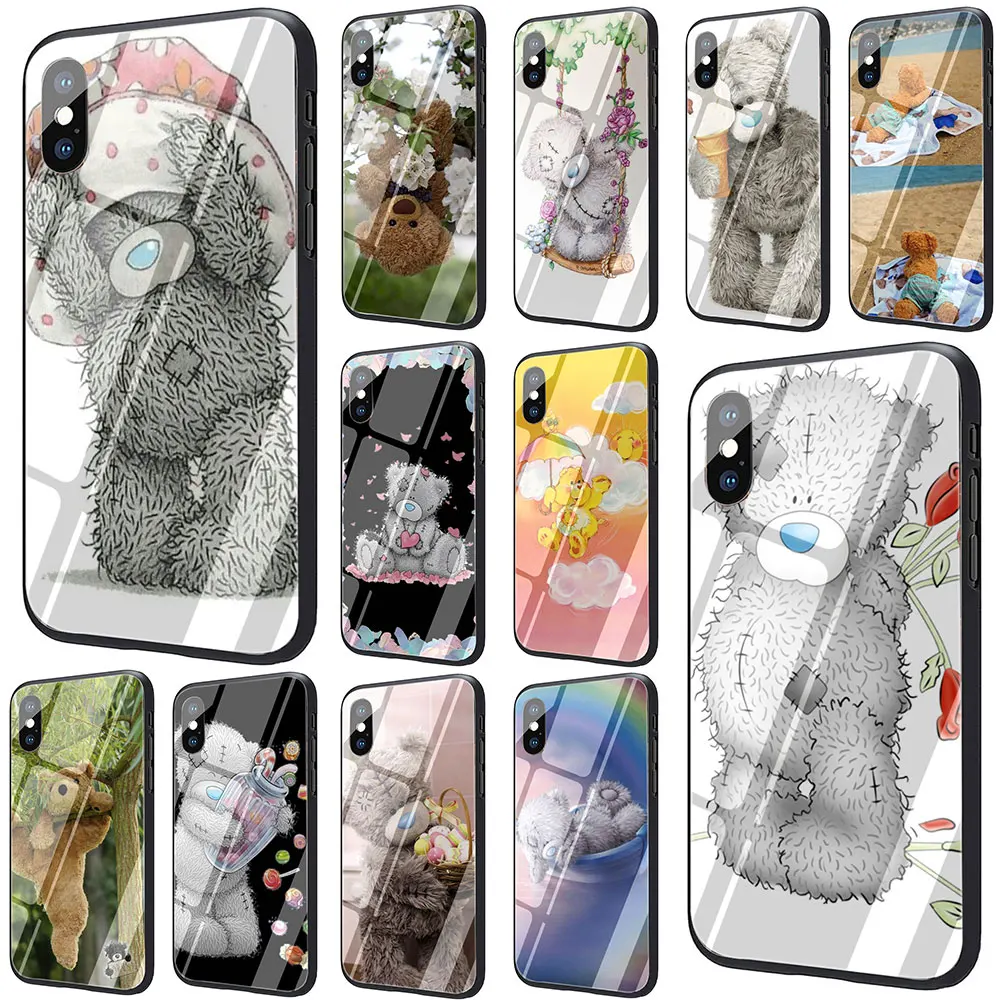 

Tatty Teddy Bear Tempered Glass Phone Cover Case for iPhone 11 Pro 6 6S Plus 7 8 Plus X XS XR XS Max