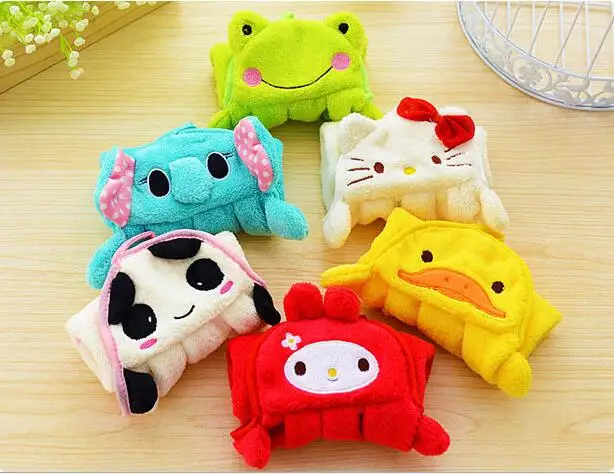 

Cute Baby Nursery Rabbit Hand Towel Toddler Soft Plush Cartoon Animal Wipe Hanging Bathing Towel For Children Bathroom kitchen