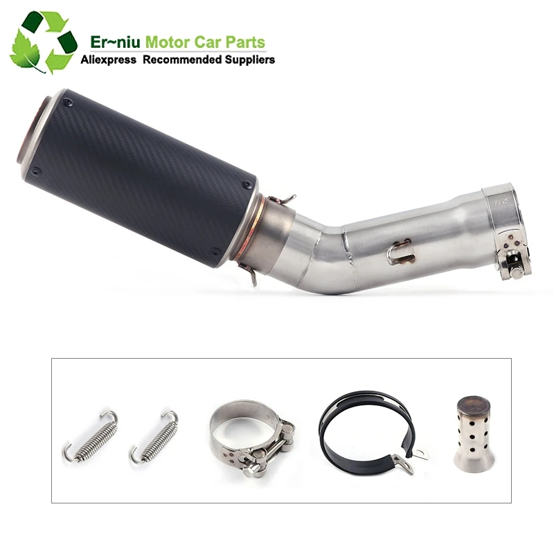 

Motorcycle Full Exhaust Muffler System Link Contact Middle Pipe Link Pipe with DB KILLER Slip-On for Yamaha FZ800 FZ8 2011-2013