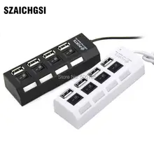 SZAICHGSI 50 шт. 4 порта USB 2,0 High Speed концентратор вкл/выкл переключатель обмена для ноутбука компьютер для мобильного телефона для Mp 3 4