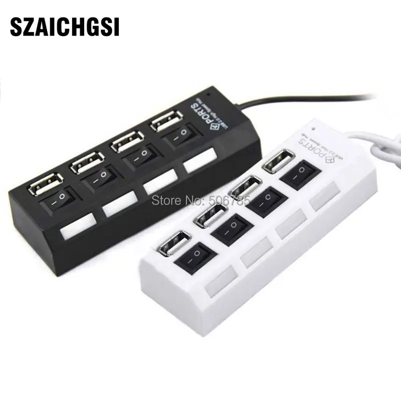 SZAICHGSI оптовая продажа 50 шт. 4 порта USB 2 0 высокоскоростной хаб переключатель