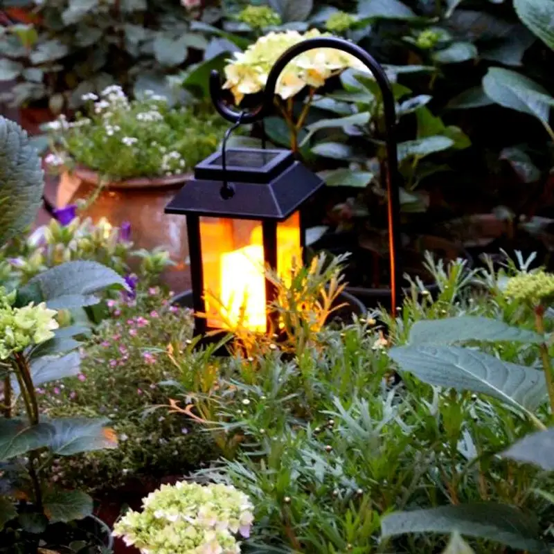 Outdoor Waterproof LED Solar Lantern Lights Vintage Candle Lanterns