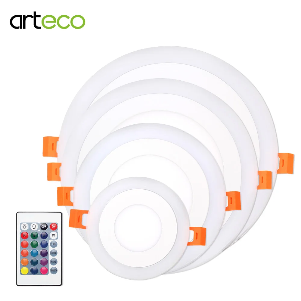 

Led Panel Light RGB Dimmable LED Light Ceiling with Remote 24-key Controller + Driver 2835 LEDS Ceiling Lights for Living Room