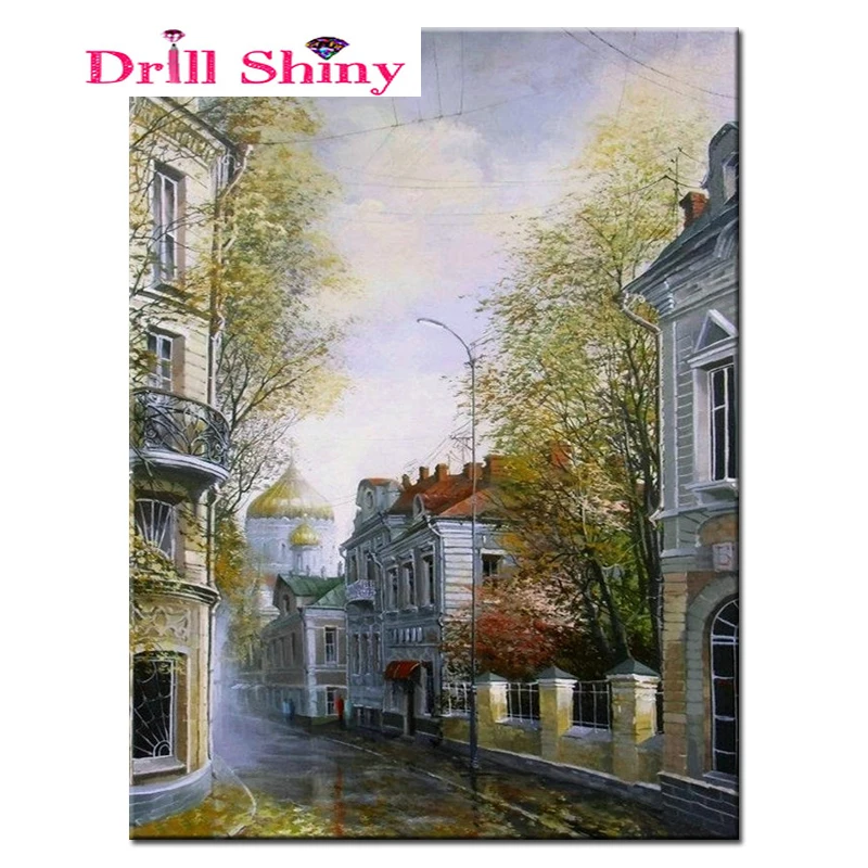 

5D Diamond Painting Cross Stitch Diy Diamond Embroidery scenery city pattern Full square Diamond Mosaic Pasted Needlework puzzle