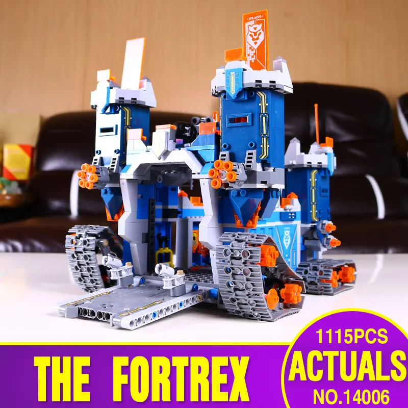 1115pcs font b LEPIN b font 14006 Nexo Knights The Fortrex Combination Marvel Building Blocks Kits