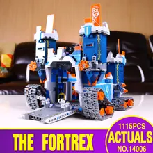 1115pcs LEPIN 14006 Nexo Knights The Fortrex Combination Marvel Building Blocks Kits Toys Minifigures Compatible Nexus