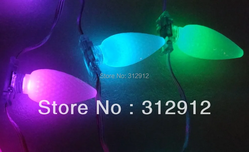 100pcs DC12V WS2811 LED C9 pixel Knot с граненым белым покрытием вместе|c9 led|c9 led light bulbsc9 outdoor christmas