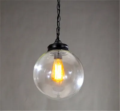 

wholesale vintage pendent lights iron&glass E27 edison bulb creative loft pendent lamp for dining room/bedroom/bar pendent light