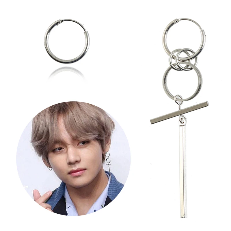 V BTS pendientes DNA coreano pendientes largos hombres Bangtan chicos V DNA arete para Mujeres Hombres BTS Album accesorios BTS Kpop|Pendientes con forma de - AliExpress