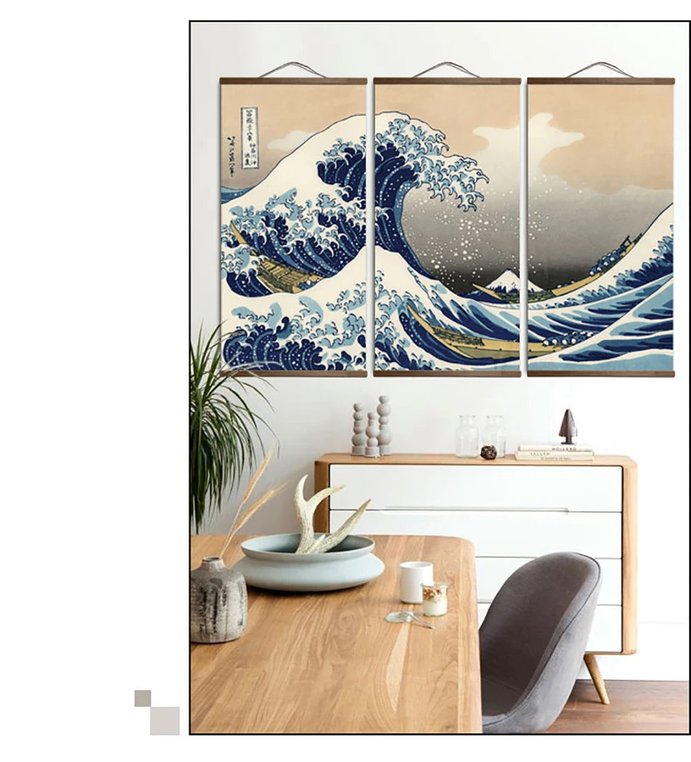 Tableau vague kanagawa | peinture japonaise | artetdeco.fr